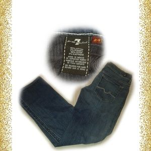 7 for all man kind jeans.  Straight leg   size 29